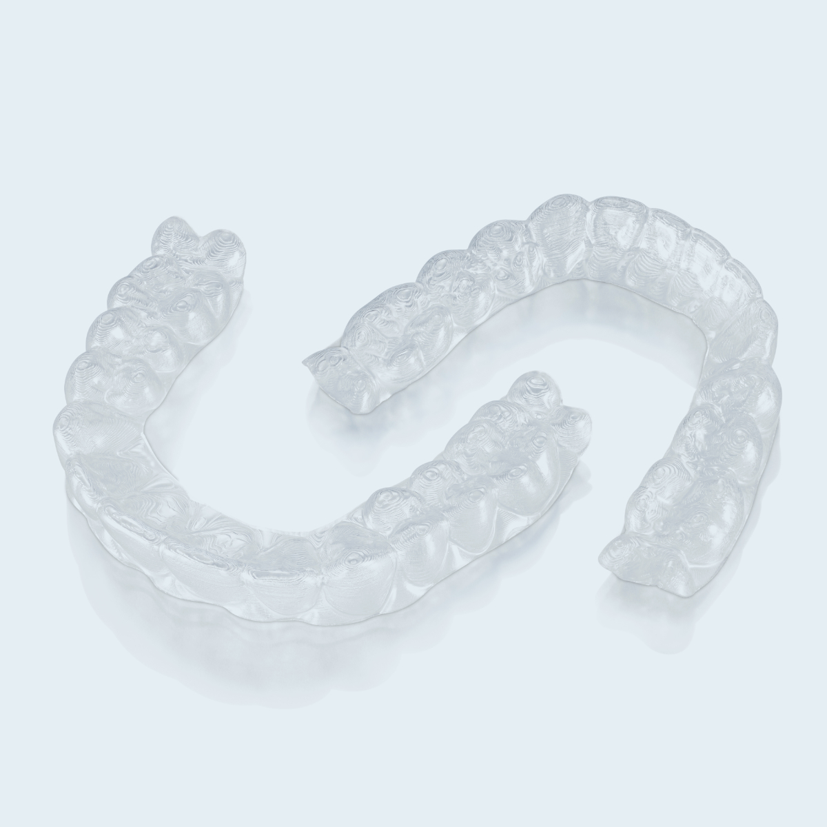 3m Clarity clear aligners on model
